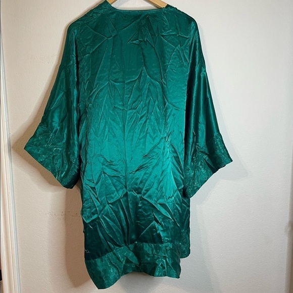Vintage Gold Label Victoria’s Secret Emerald Green Dressing Gown Robe **NO BELT* - Picture 5 of 6